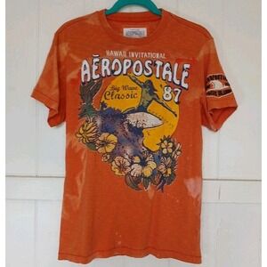 Aeropostale T Shirt Hawaii Invitational Big Wave Classic Men's Medium Distressed